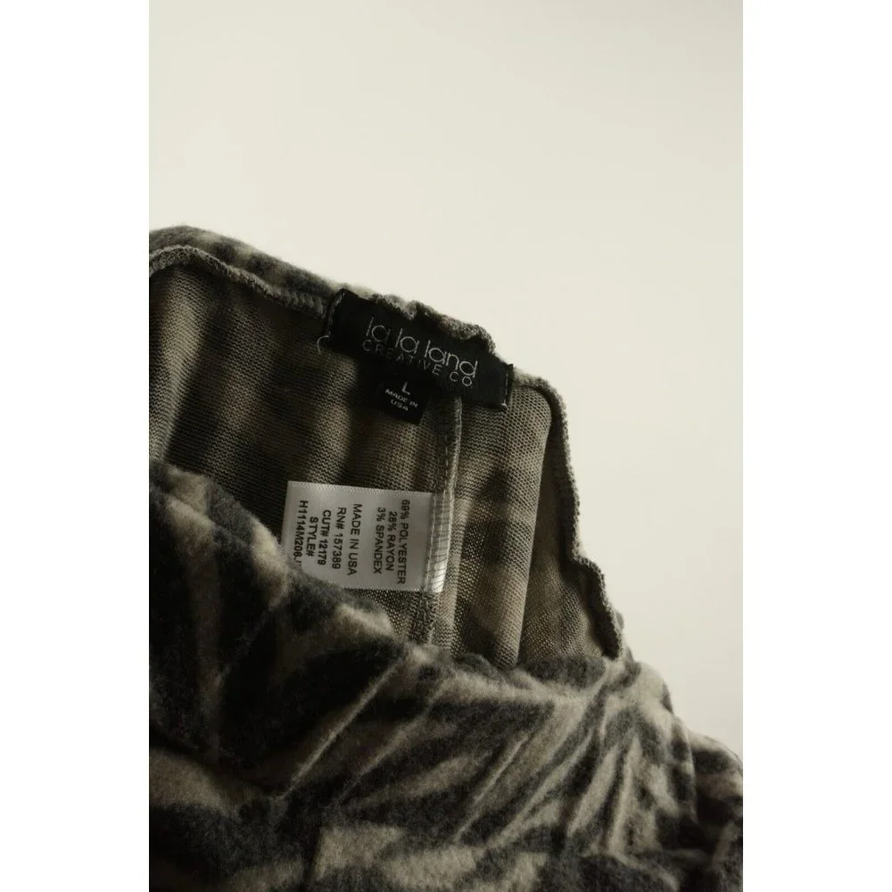 New‎ La La Land Creative Co Zebra Print Fleece High Waist Joggers Women's Large